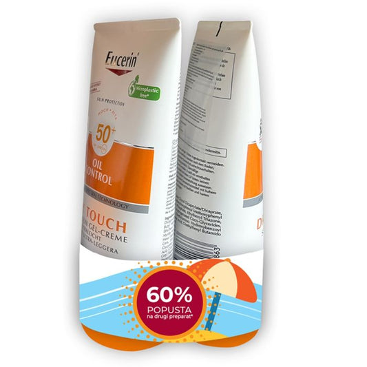 Eucerin Sun Protection Oil Control Dry Touch Gel-Cream Spf50+ Bipack (1+1)