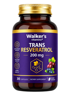 Walker's Vitamins Trans Resveratrol 200 mg, 30 capsules