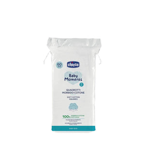 Chicco Baby Moments Soft Cotton Squares 0m+ 60 pcs