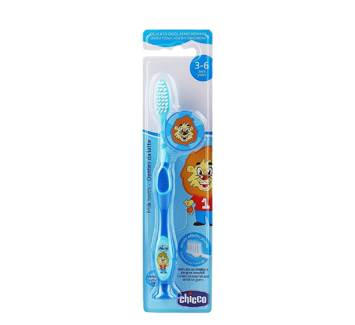 Chicco Milk Teeth Toothbrush 3–6 Years Blue - Halsa