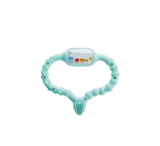 Unaza Curaprox Baby Teething, ngjyrë turquoise