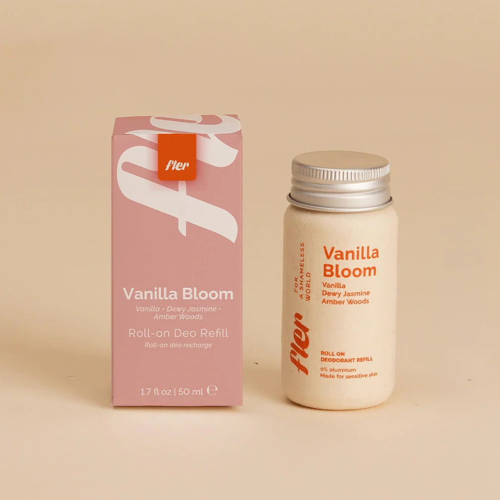 Fler - Refillable Roll-On Deodorant Starter Set – Vanilla Bloom