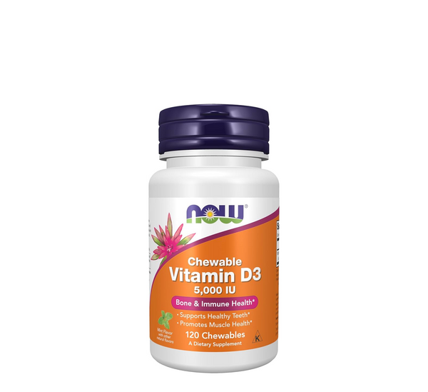 NOW - Chewable Vitamin D-3 5,000 IU - 120 Softies