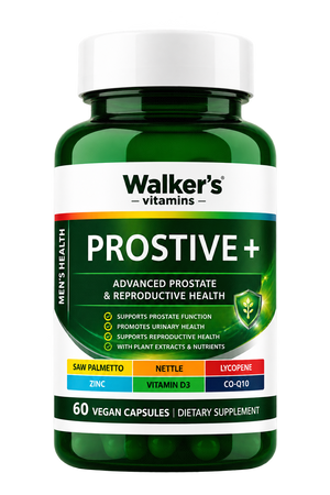 Walker’s Vitamins - Prostive+ Men’s Prostate & Reproductive Health, 60 Vegan Capsules