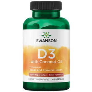 Swanson - Vitamin D3 2000 IU with Coconut Oil