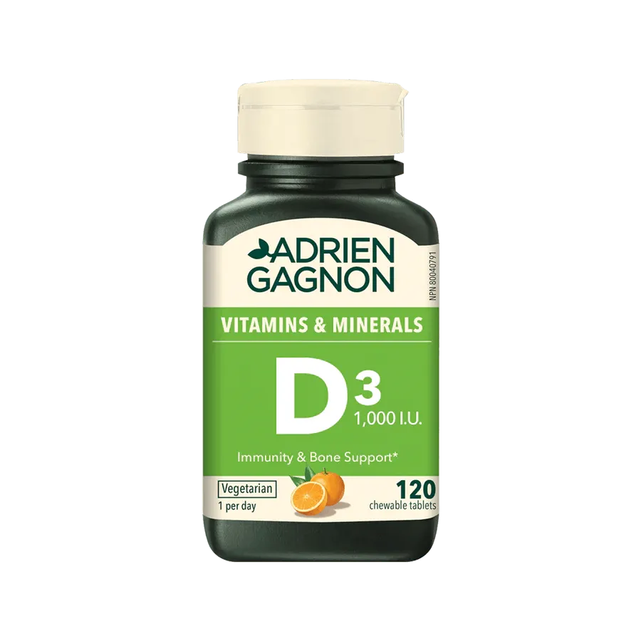 Adrien Gagnon - Vitamin D3 1000 UI Chewable - GOLDFARMACI
