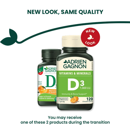Adrien Gagnon - Vitamin D3 1000 UI Chewable - GOLDFARMACI