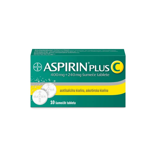 Bayer - Aspirin Plus C 400 mg/240 mg – 10 Effervescent Tablets