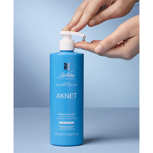 BioNike AKNET Face and Body Wash 400 ml bottle