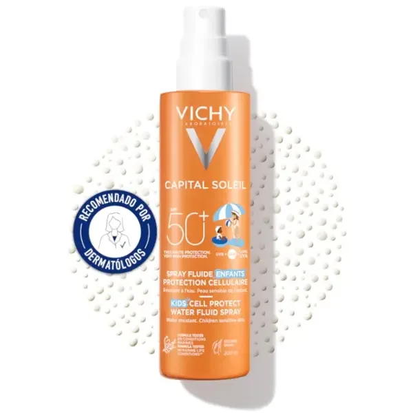 Vichy - Capital Soleil Cell Protect Kids Water Fluid Spray SPF50+ - GOLDFARMACI