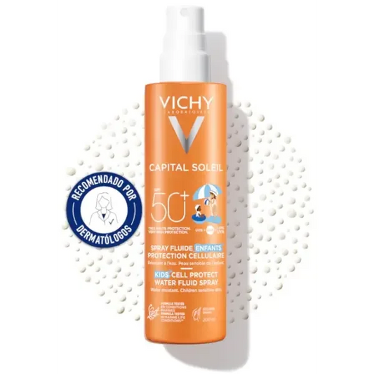Vichy - Capital Soleil Cell Protect Kids Water Fluid Spray SPF50+ - GOLDFARMACI