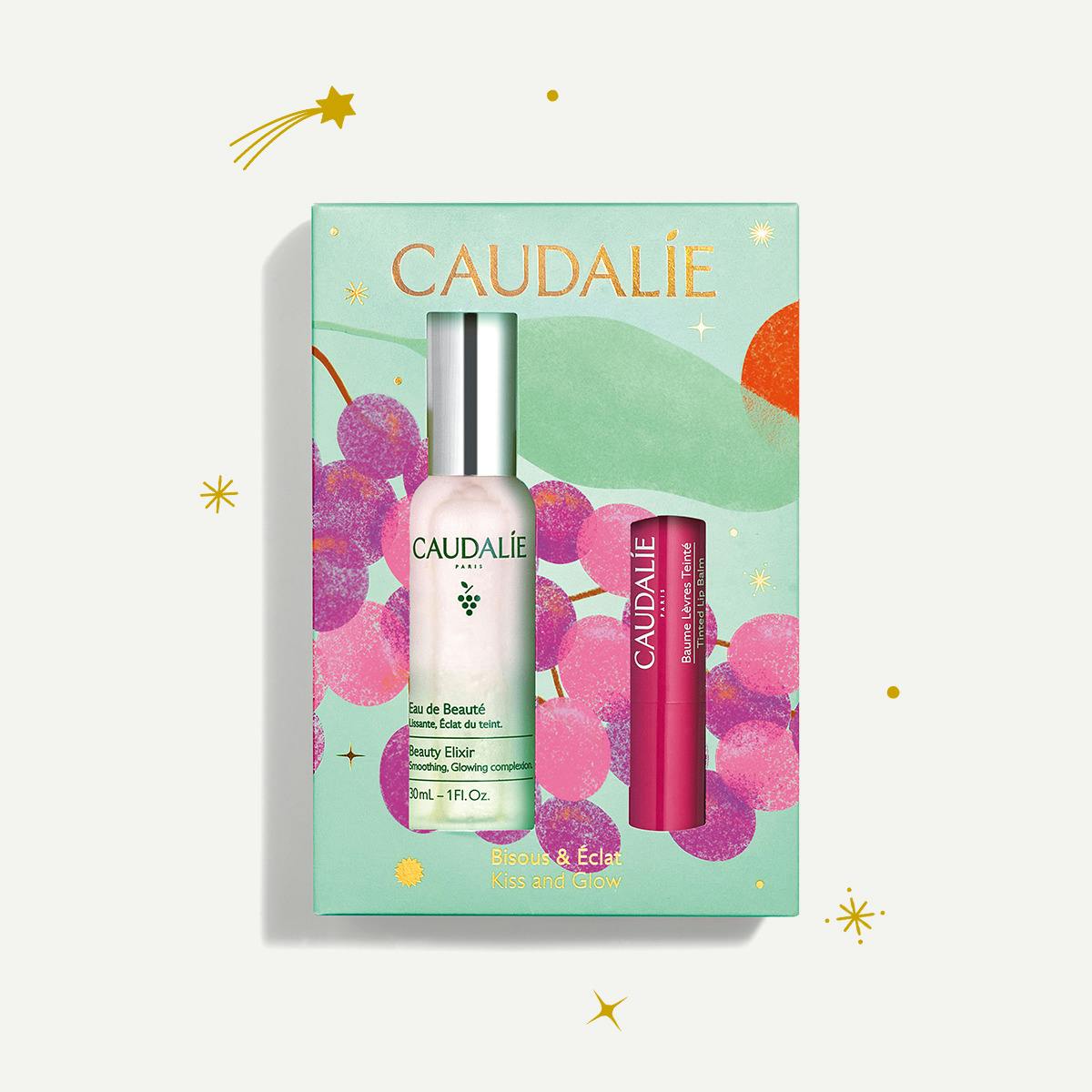 Caudalie Kiss and Glow Set with Beauty Elixir and Tinted Lip Balm — official set image