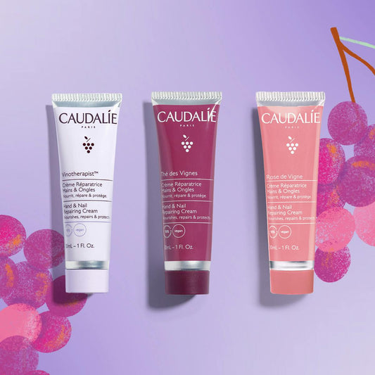 Caudalie Nourishing Hand and Nail Cream Trio — official packshot