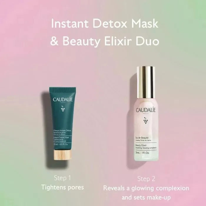 Caudalie - Beauty Elixir & Detox Mask Duo Gift Set - GOLDFARMACI