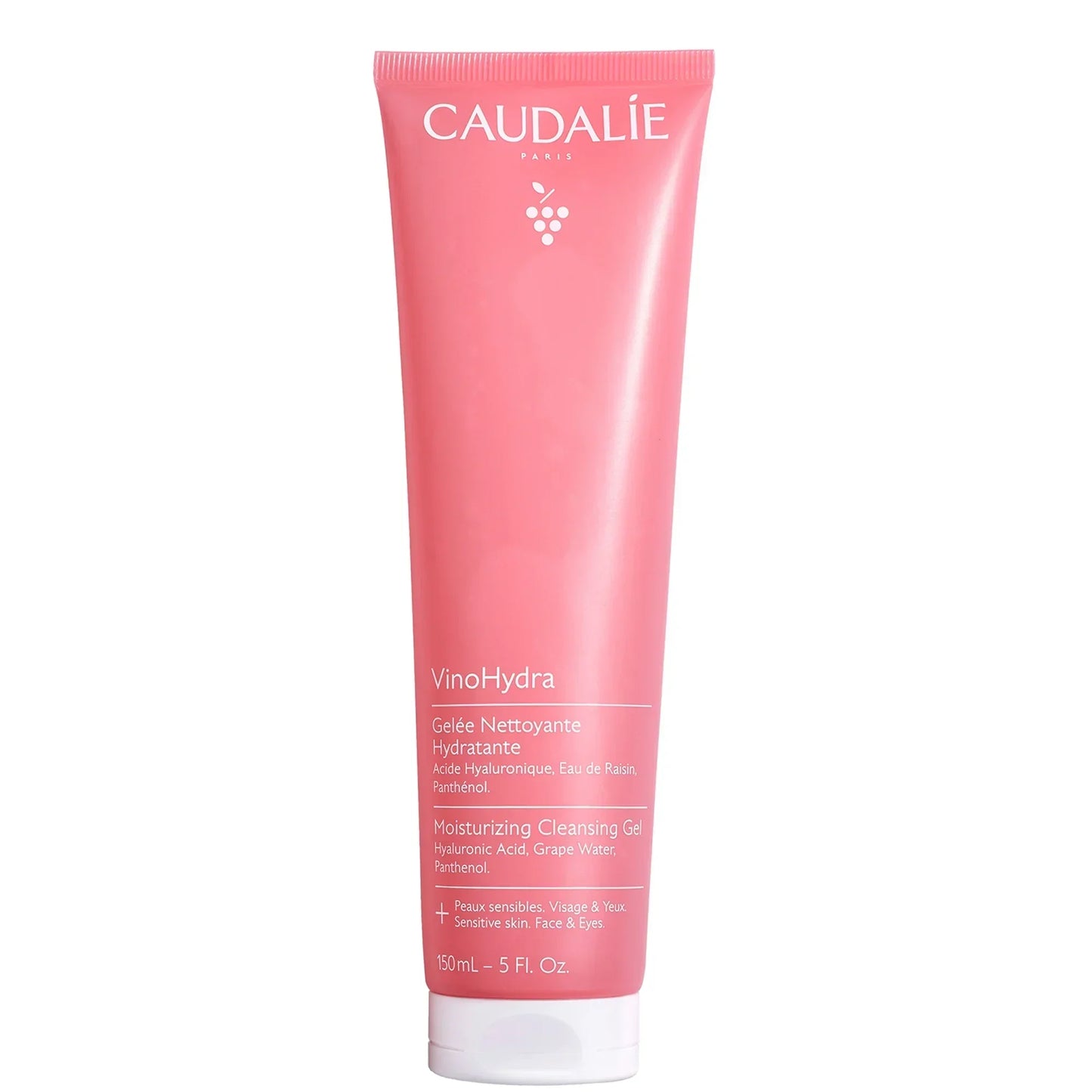 Caudalie VinoHydra Moisturizing Cleansing Gel 150mL on white, available at Goldfarmaci