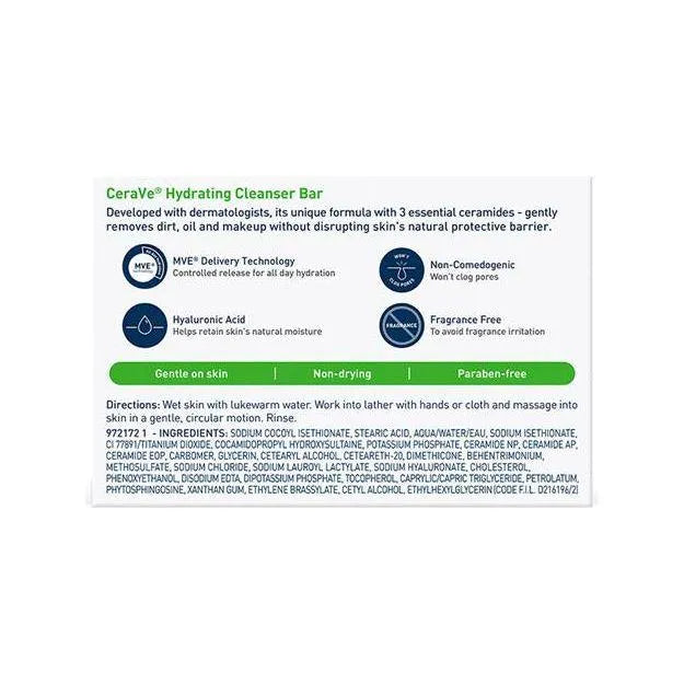 CeraVe - Hydrating Cleanser Bar - GOLDFARMACI