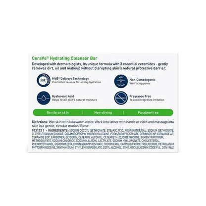 CeraVe - Hydrating Cleanser Bar - GOLDFARMACI