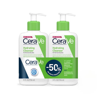 Set CeraVe Hydrating Cleanser Duo, 2 x 236 ml