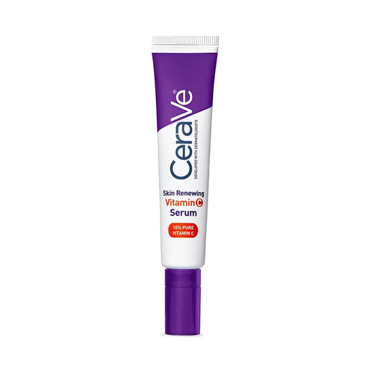 CeraVe Skin Renewing Vitamin C Serum 10% tube on white background, Goldfarmaci skincare product