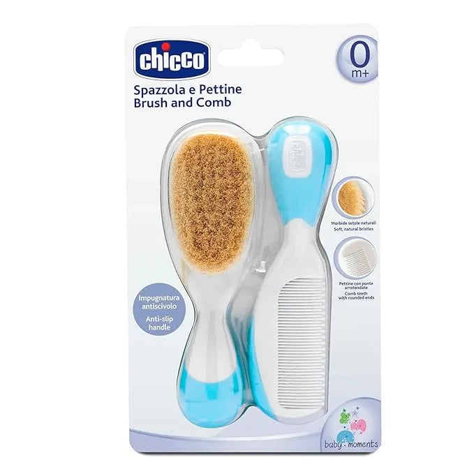 Chicco - Baby Hair Brush and Comb Combo 0M+ - GOLDFARMACI
