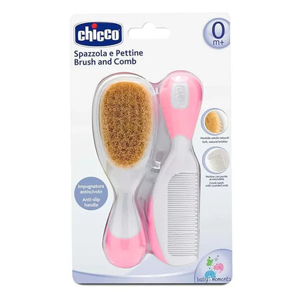 Chicco - Baby Hair Brush and Comb Combo 0M+ - GOLDFARMACI