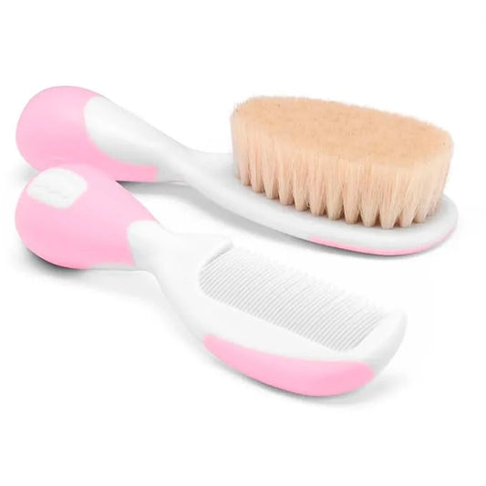 Chicco - Baby Hair Brush and Comb Combo 0M+ - GOLDFARMACI