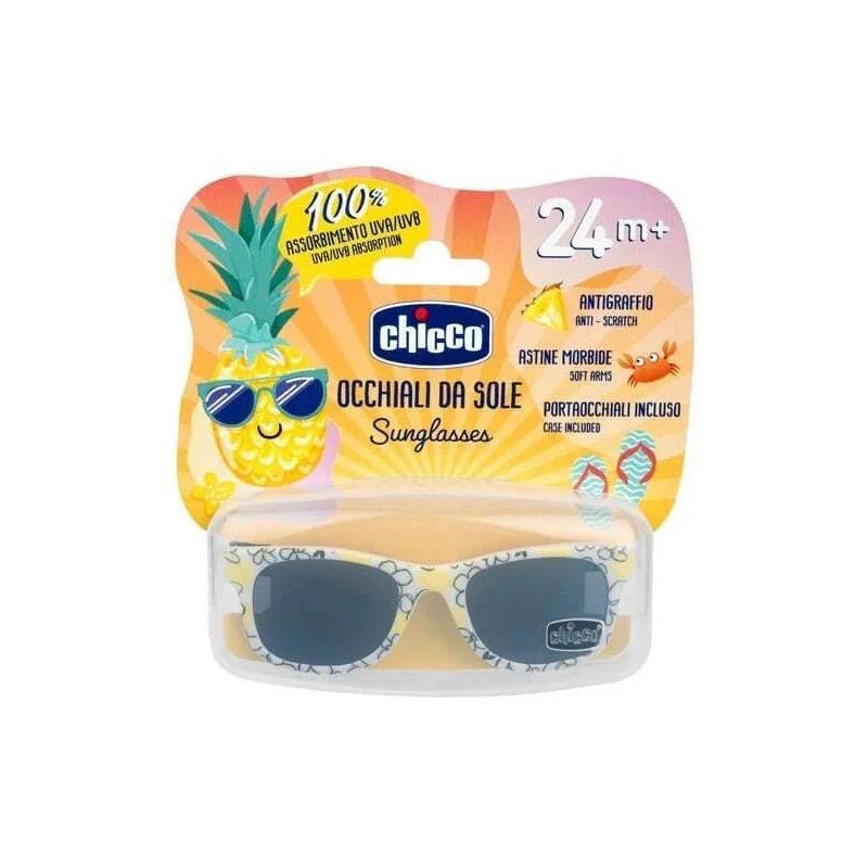 Chicco - Children's Sunglasses Flowers White-Black-Yellow 24m+ - GOLDFARMACI