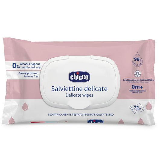 Chicco Delicate Wipes 0m+ 72 pcs