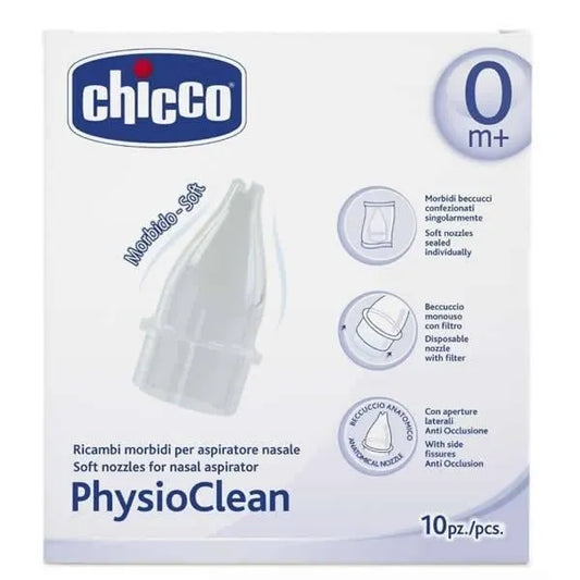 Chicco - PhysioClean Soft Nozzles for Nasal Aspirator - GOLDFARMACI
