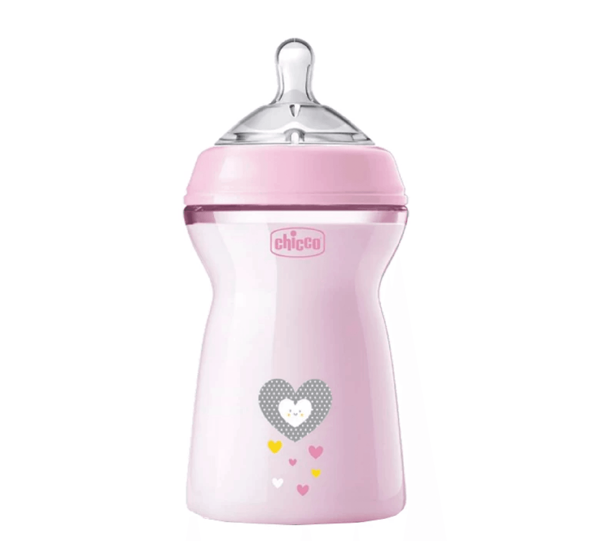 Chicco Natural Feeling plastic feeding bottle 330 ml Pink