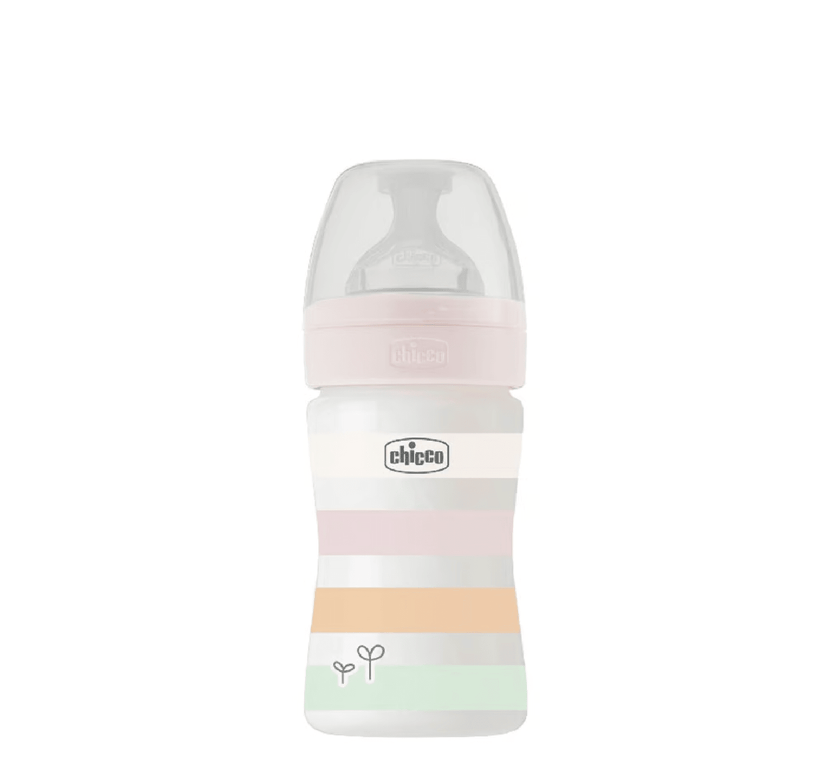 Chicco Well-Being Plastic Feeding Bottle 150 ml Light Pink - Halsa