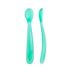 Chicco - Silicone Soft Spoon Pink +6 Months, 2 units - GOLDFARMACI