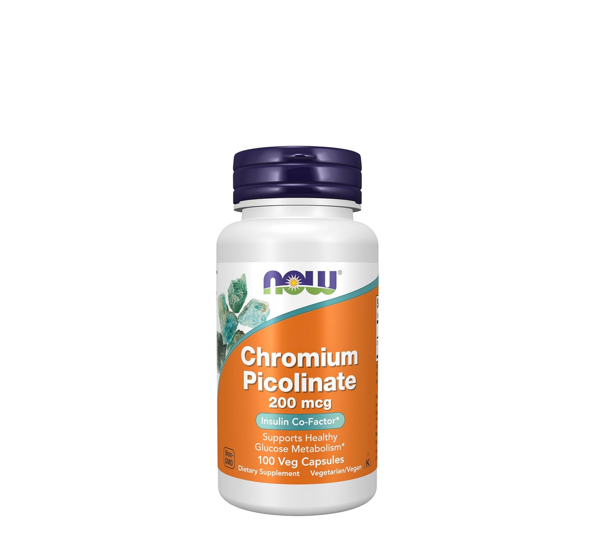 NOW Chromium Picolinate 200 mcg – 100 Veg Capsules