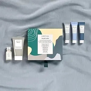 Comfort Zone skincare gift set with five products on a soft blue background, Goldfarmaci Albania