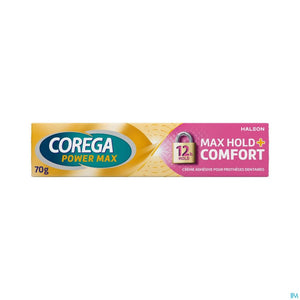 Corega Power Max Hold + Comfort Denture Adhesive Cream 70 g