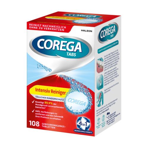 Corega Tabs 4 in 1 Denture Cleaning Tablets 108 tablets