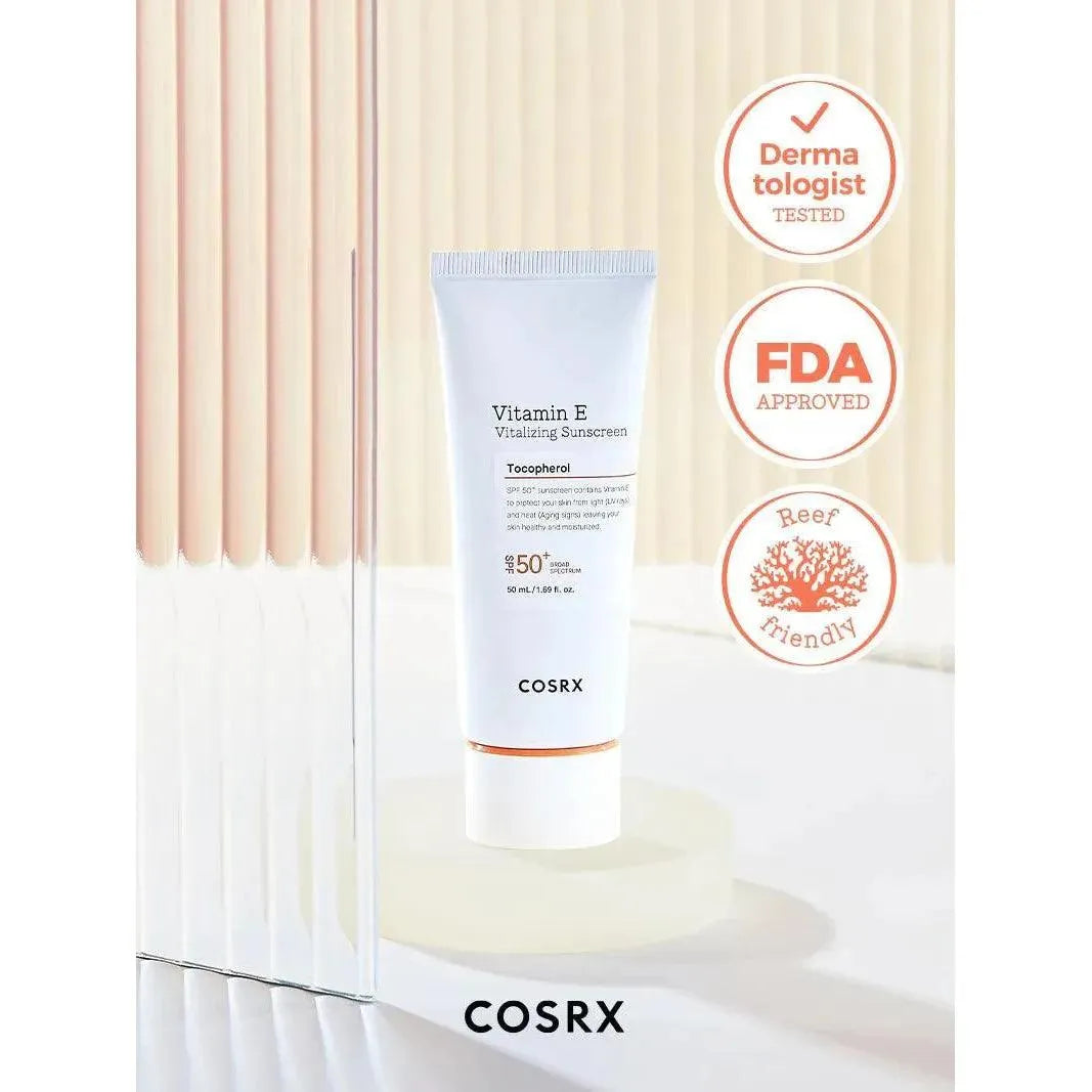 Cosrx - Vitamin E Vitalizing Sunscreen SPF 50+ - GOLDFARMACI