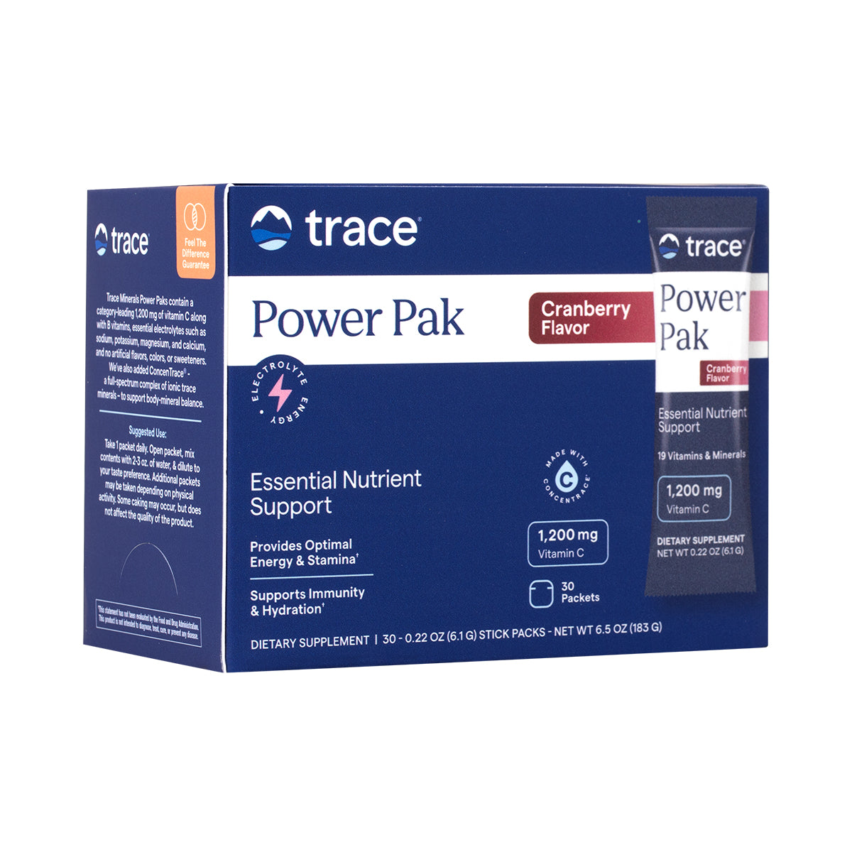 Trace Minerals - Electrolyte Stamina Power Pak Cranberry 30 Packets - GOLDFARMACI