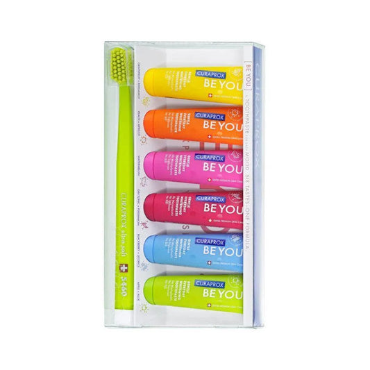 Curaprox - Be You Toothpaste Discovery Set + Ultra Soft Toothbrush - GOLDFARMACI