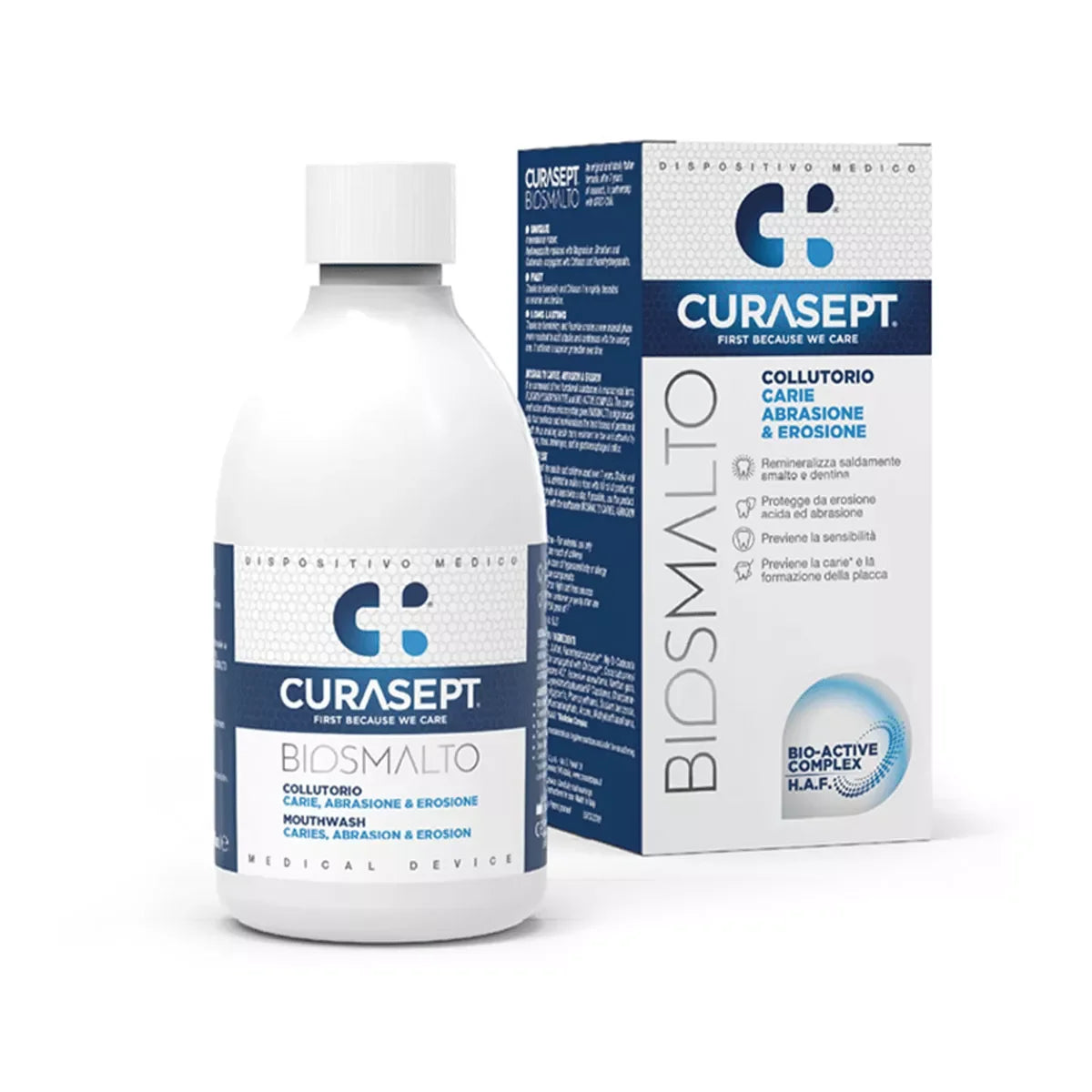 Curasept - Biosmalto Mouthwash – Caries, Abrasion & Erosion - GOLDFARMACI
