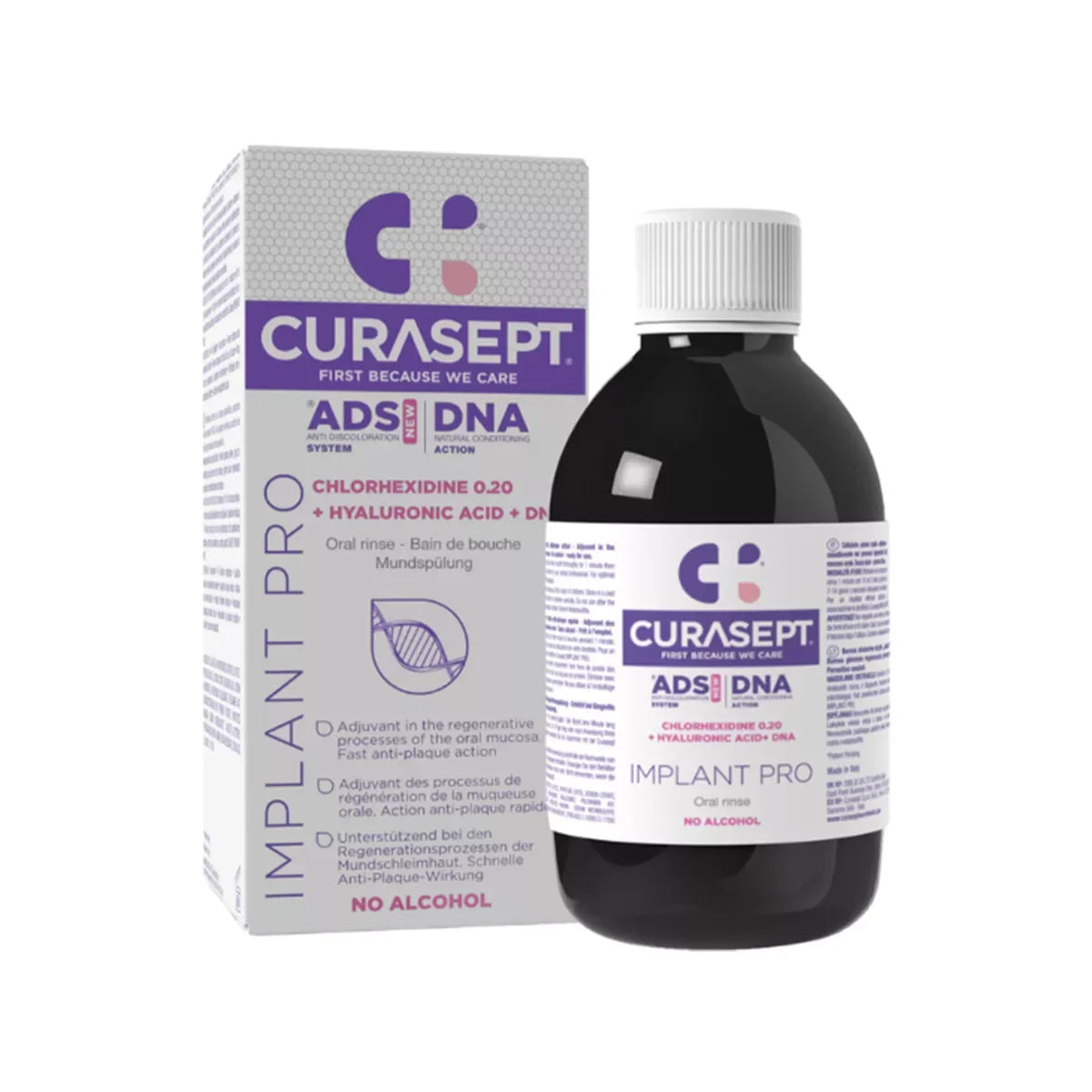 Curasept - Implant Mouthwash (Chlorhexidine + Hyaluronic Acid) - GOLDFARMACI