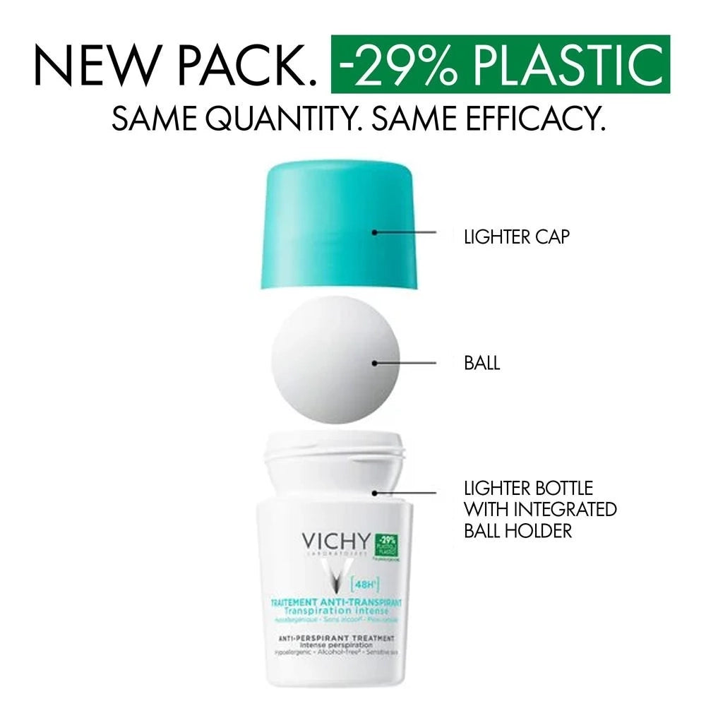 Vichy - Deodorant 48H Intensive Anti-Perspirant Treatment Roll-On