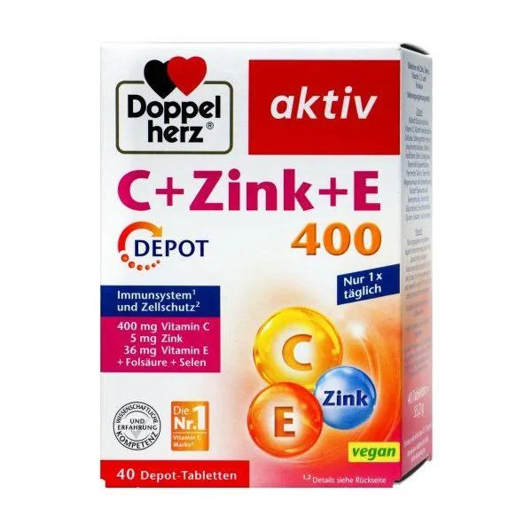 DoppelHerz - C + Zink + E 400 DEPOT, 40 tab - GOLDFARMACI