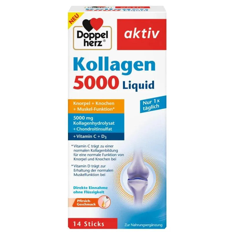 DoppelHerz - Kollagen 5000 Liquid , 14 Sticks - GOLDFARMACI
