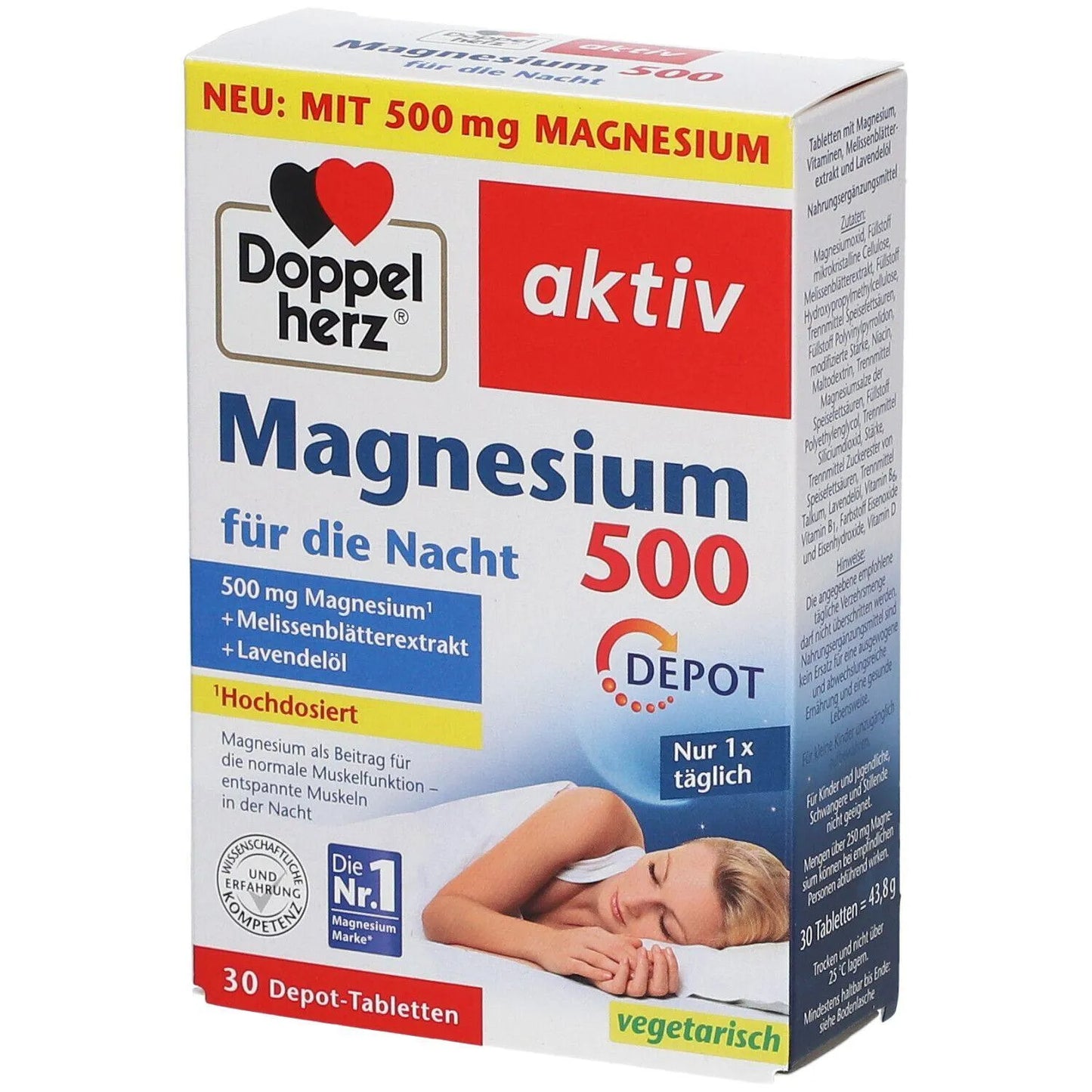 DoppelHerz - Magnesium 500 Night 30Tab - GOLDFARMACI