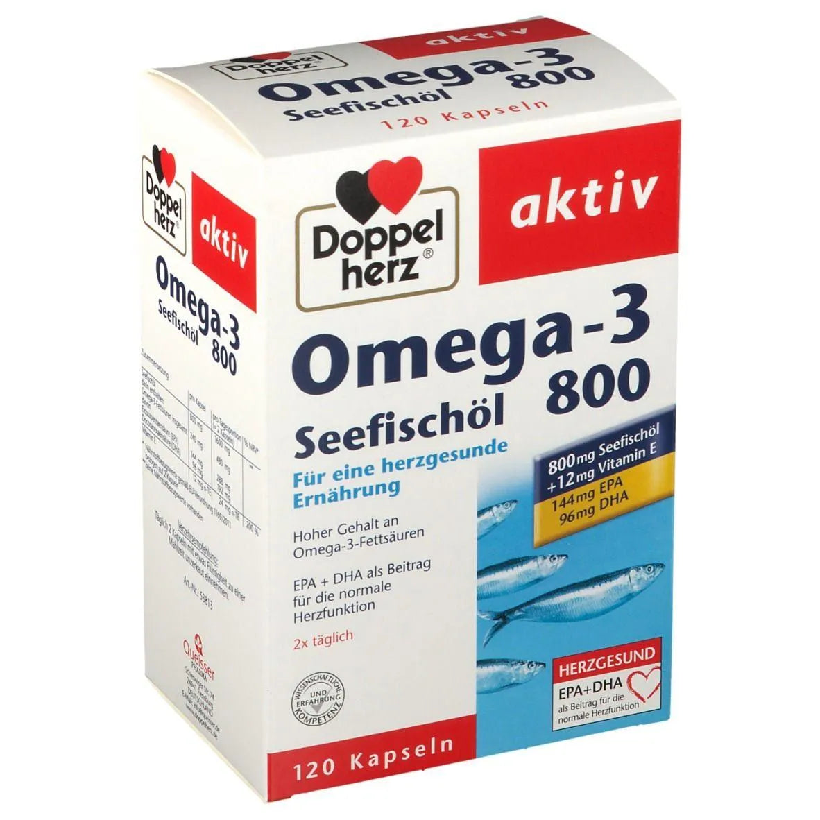 DoppelHerz - Omega-3 Fish Oil 800 mg 120caps - GOLDFARMACI