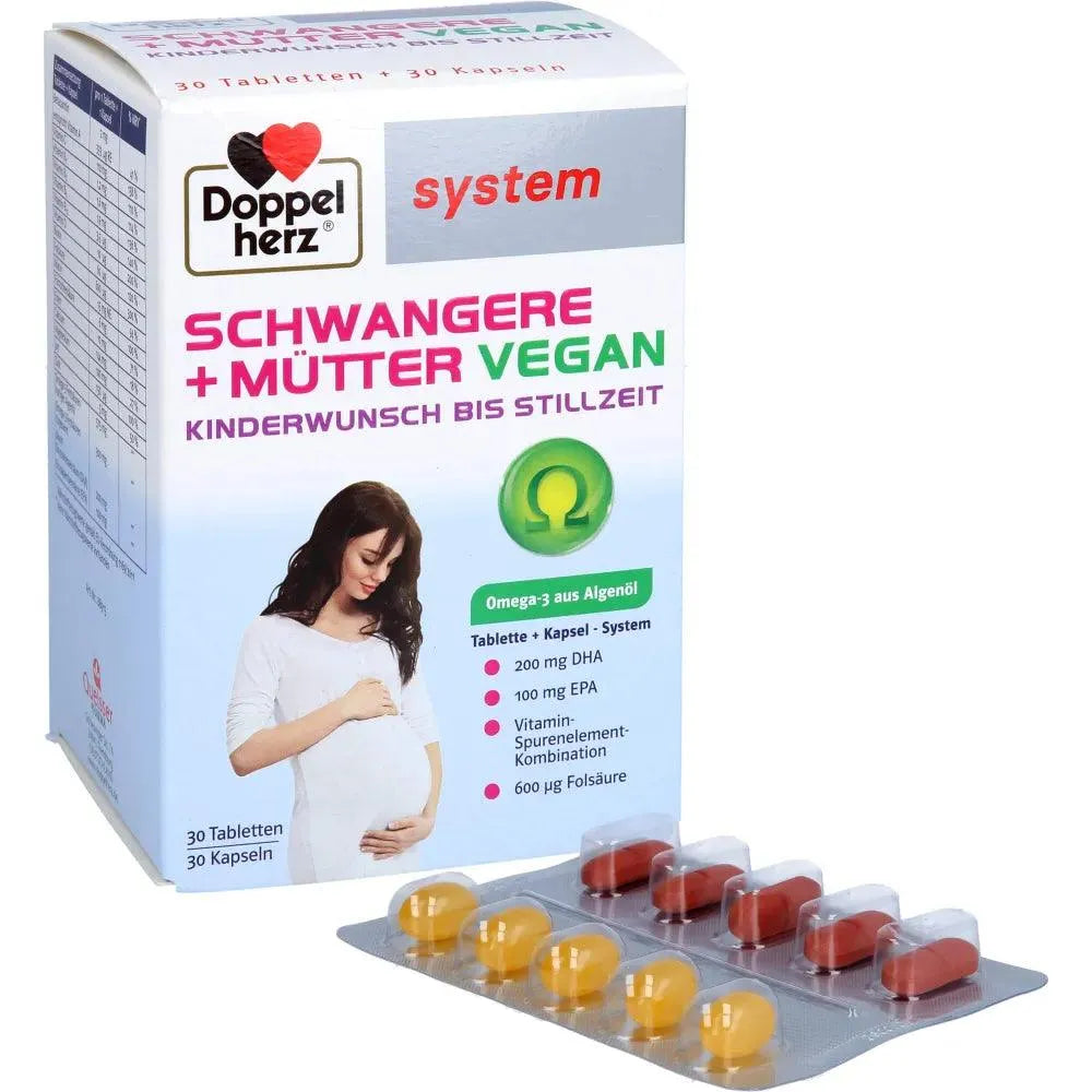 DoppelHerz - Pregnant women + mothers vegan - 30 tablets + 30 capsules - GOLDFARMACI