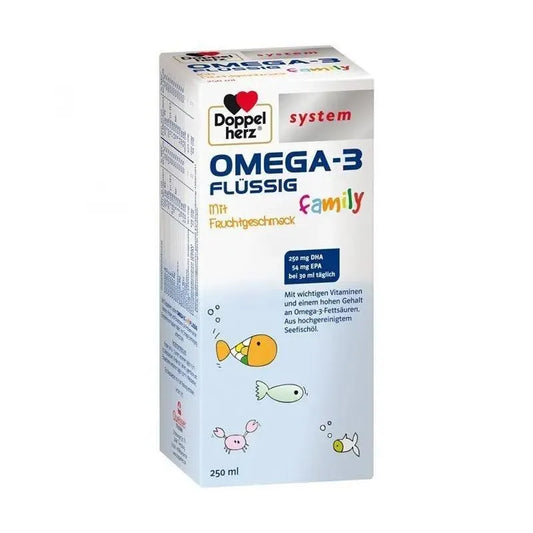 DoppelHerz - System Omega-3 family liquid, 250 mL - GOLDFARMACI
