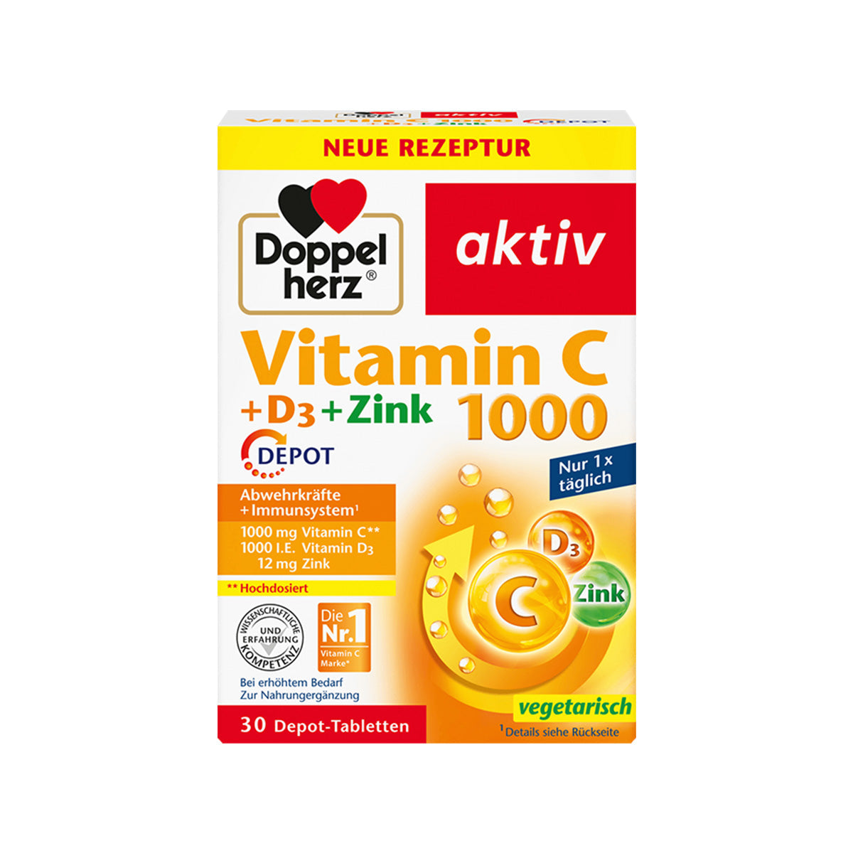 Doppelherz Vitamin C 1000 + D 1000 IU + Zinc