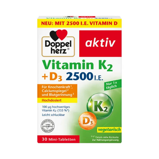 DoppelHerz - Vitamin K2 + D3 30 tb - GOLDFARMACI